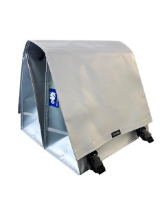 Clarijs fietstas dubbel L PVC 40L met uitsparing zilver