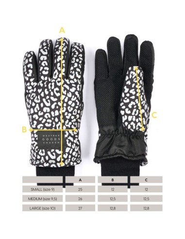 Weathergoods Sweden refl. handschoenen Luna Leopard L