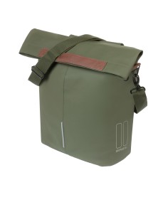 Basil shoppertas City MIK Hooks mosgroen 14-16L