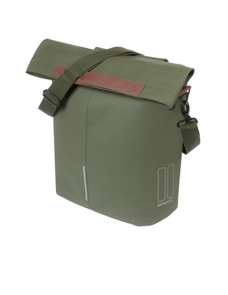Basil shoppertas City MIK Hooks mosgroen 14-16L
