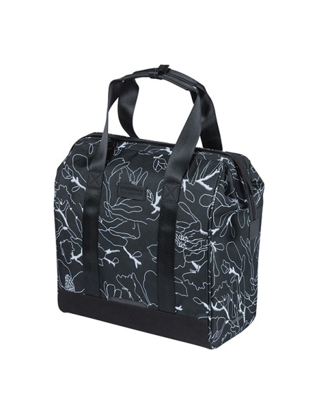 Basil Grand Flower fietsshopper MIK Hooks 23L zwart