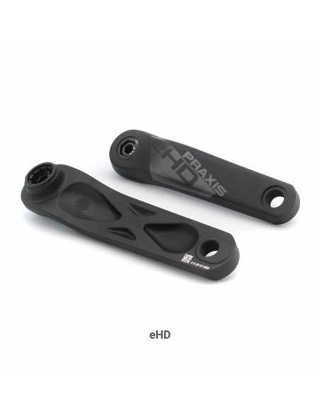 Praxis crankstel E-bike aluminium HD Isis/Spline 155mm