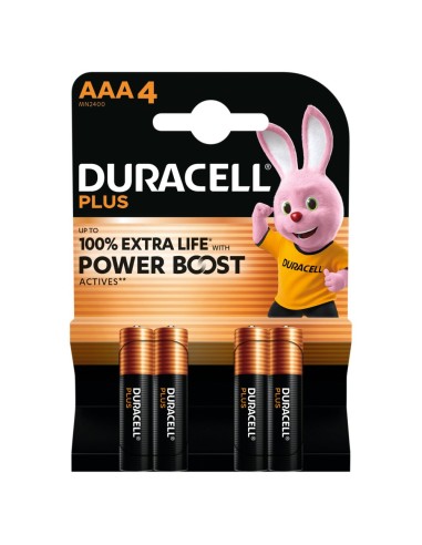 Duracell batterij Plus 100% extra life MN2400/LR03/AAA BP4