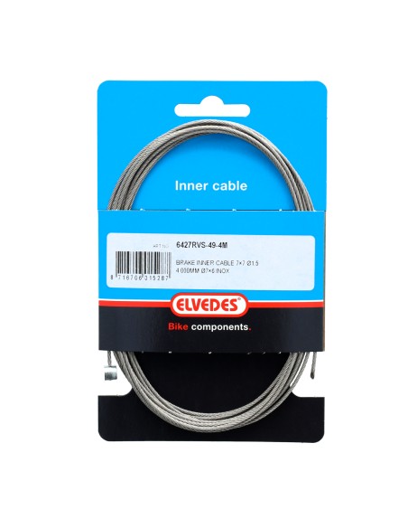 Elvedes rembinnenkabel 4000mm RVS 1.5mm T-nippel