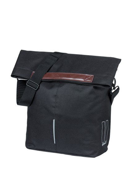 Basil shoppertas City MIK Hooks zwart 14-16L