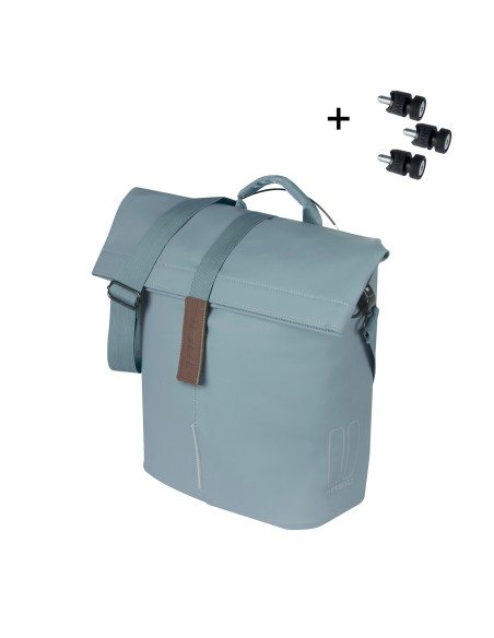 Basil shoppertas City MIK Studs graphite blue 14-16L