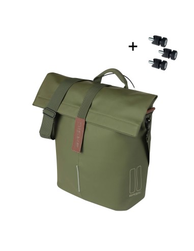 Basil shoppertas City MIK Studs mos groen 14-16L