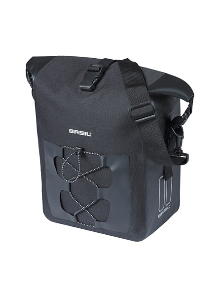Basil Navigator Waterproof M enkele tas MIK Hooks 12-15L zw