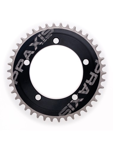 Praxis kettingblad 1x Aero 110BCD M8 54T zwart/zilver