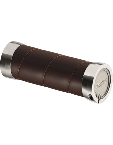 Brooks handvatten Slender Leather grips 100mm a. brown