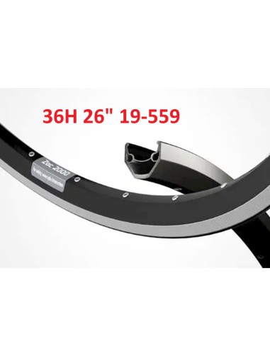 Ryde velg 26 ZAC2000 36/14 zwart CNC