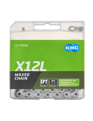 KMC ketting X12L silver 126s waxed