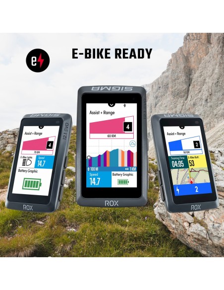 Sigma fietscomputer ROX 12.1 EVO GPS Night Gray Basic