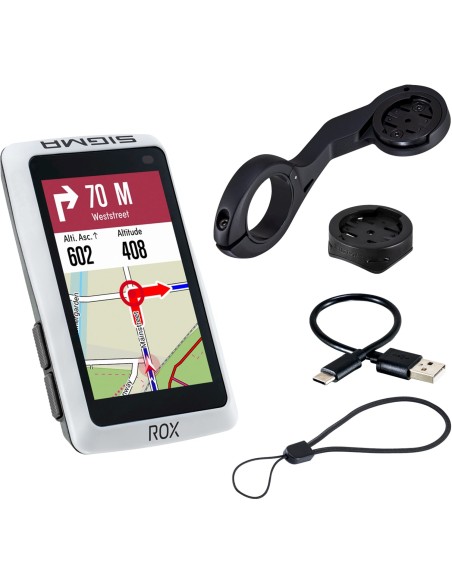 Sigma fietscomputer ROX 12.1 EVO GPS White Basic