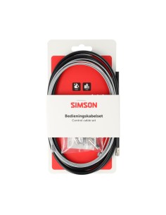 Simson remkabel set universeel met inbus RVS zwart