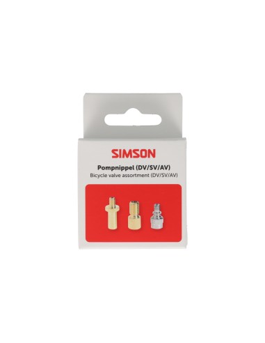Simson pompnippel assortiment 3-delig
