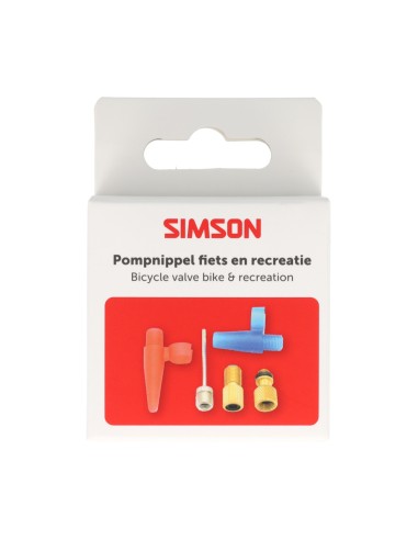 Simson pompnippel assortiment fiets en recreatie 5-delig