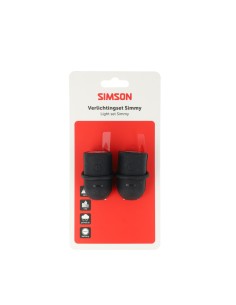 Simson verlichtingsset Simmy batterij zwart