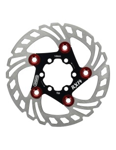 Elvedes remschijf 140mm RX zesgats 1.8mm zwart/rood