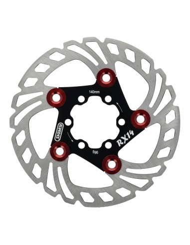 Elvedes remschijf 140mm RX zesgats 1.8mm zwart/rood