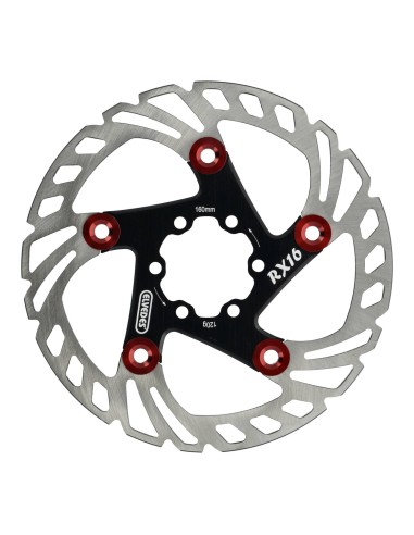 Elvedes remschijf 160mm RX zesgats 1.8mm zwart/rood
