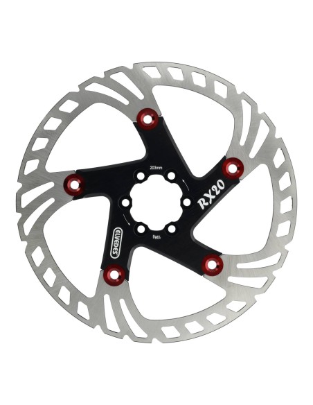 Elvedes remschijf 203mm RX zesgats 1.8mm zwart/rood