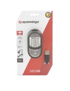 Spanninga koplamp Luz XB usb zwart