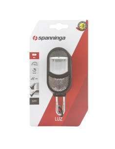 Spanninga koplamp Luz XB met lamphaak zwart