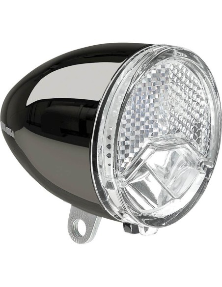 Axa koplamp 606 15 lux dynamo Steady Auto dark chrome