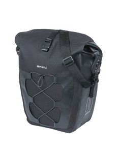 Basil fietstas enkel Navigator Storm L MIK Hooks zwart 31L