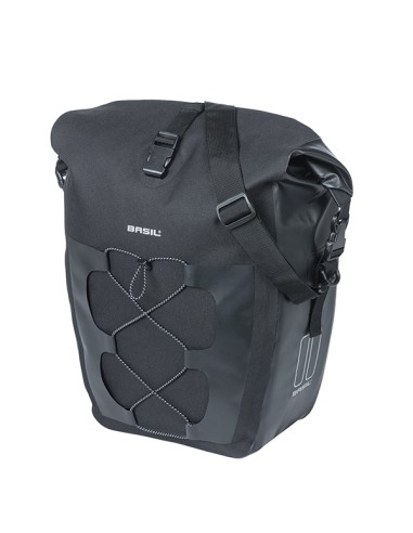 Basil fietstas enkel Navigator Storm L MIK Hooks zwart 31L