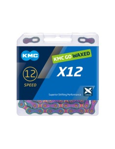 KMC ketting X12 aurora blauw 126s waxed