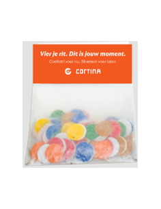 Cortina zakje zaadconfetti