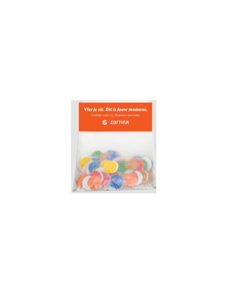 Cortina zakje zaadconfetti