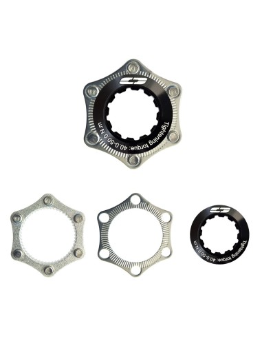Cyclotech adapter centerlock naar 6 gaats, quick release