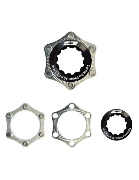 Cyclotech adapter centerlock naar 6 gaats, quick release
