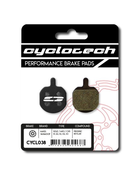 Cyclotech schijfremblok Prodisc Kevlar Hayes Sole