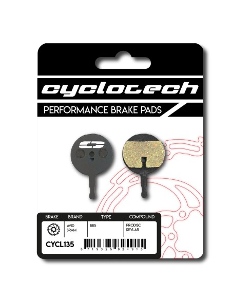 Cyclotech schijfremblok Prodisc Kevlar Avid BB5