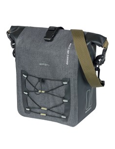 Basil fietstas enkel Navigator Storm M MIK Hooks zwart 15L