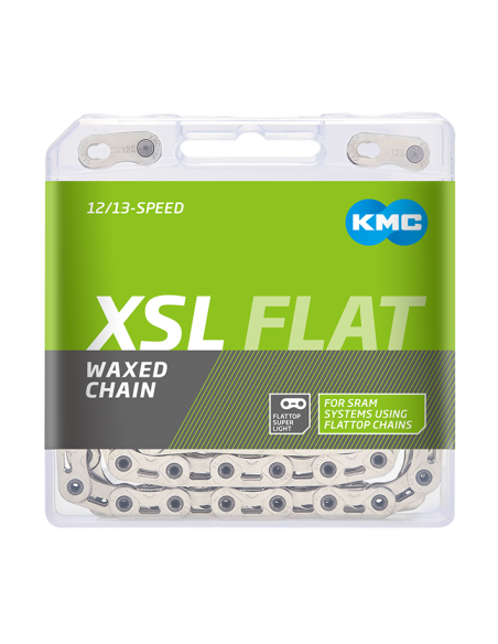 KMC ketting X Flattop SL SRAM 126s waxed silver