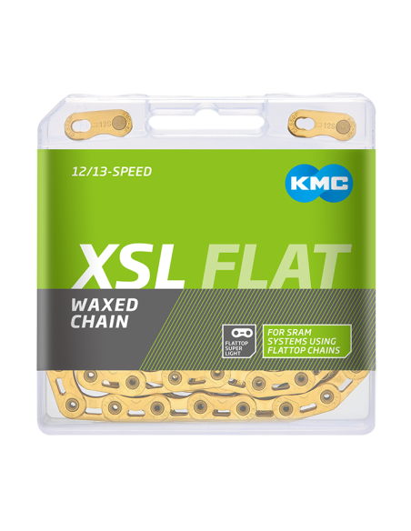 KMC ketting X Flattop SL SRAM 126s waxed gold