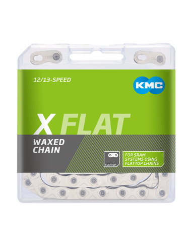 KMC ketting X Flattop SRAM 126s waxed silver