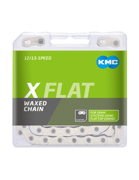 KMC ketting X Flattop SRAM 126s waxed silver