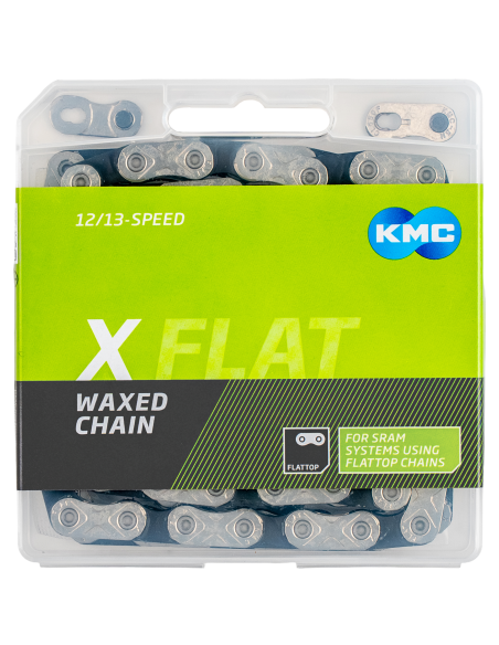 KMC ketting X Flattop SRAM 126s waxed silver/black