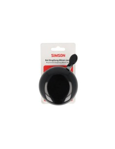 Simson bel Ding Dong Large zwart 80mm