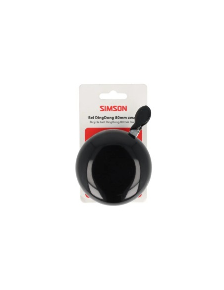 Simson bel Ding Dong Large zwart 80mm