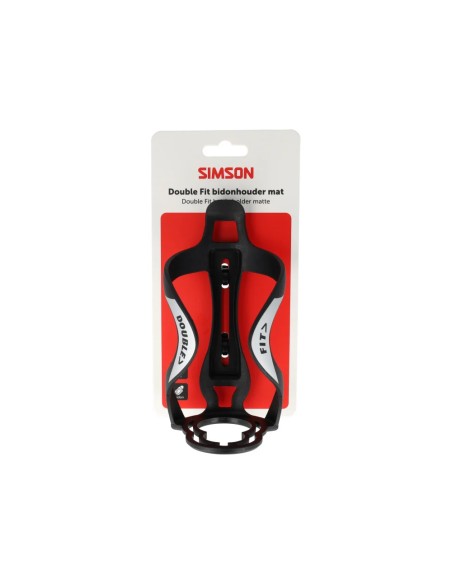Simson bidonhouder DoubleFit mat zwart