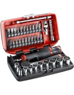 Facom dopsleutel set 1/4 Compact Nano met ratel 38-delig