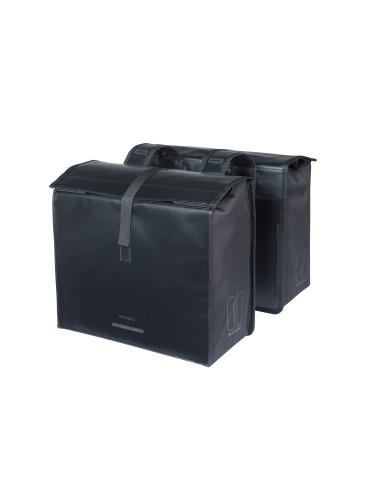Basil fietstas dubbel Urban Load Pro zwart 50-64L