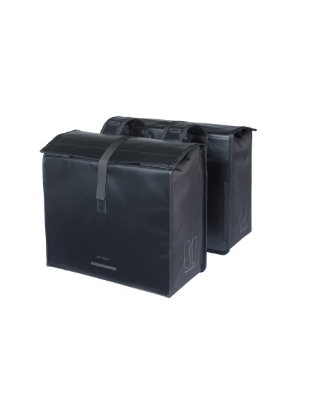 Basil fietstas dubbel Urban Load Pro zwart 50-64L